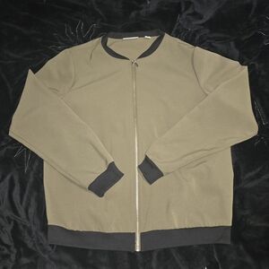 New York & Company Olive Bomber Jacket